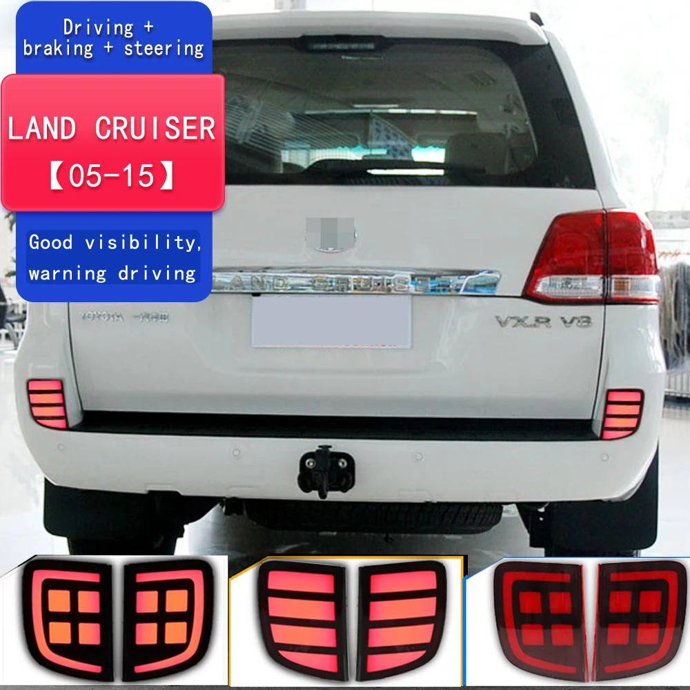 

2 шт. светодиодный отражатель для Toyota Land Cruiser 2005 2006 2007 2008 2009 2010 2011 2012-2015 задний бампер светодиодный задний фонарь стоп-сигнал