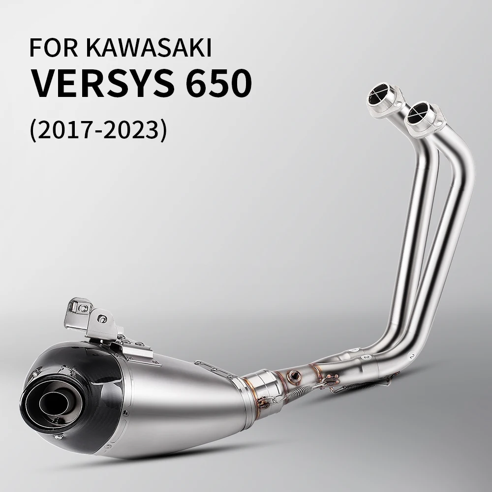 Full exhaust System Motorcycle exhaust For Ninja650 versys650 Z650 Modify Front Link Pipe Muffler 2017-2023