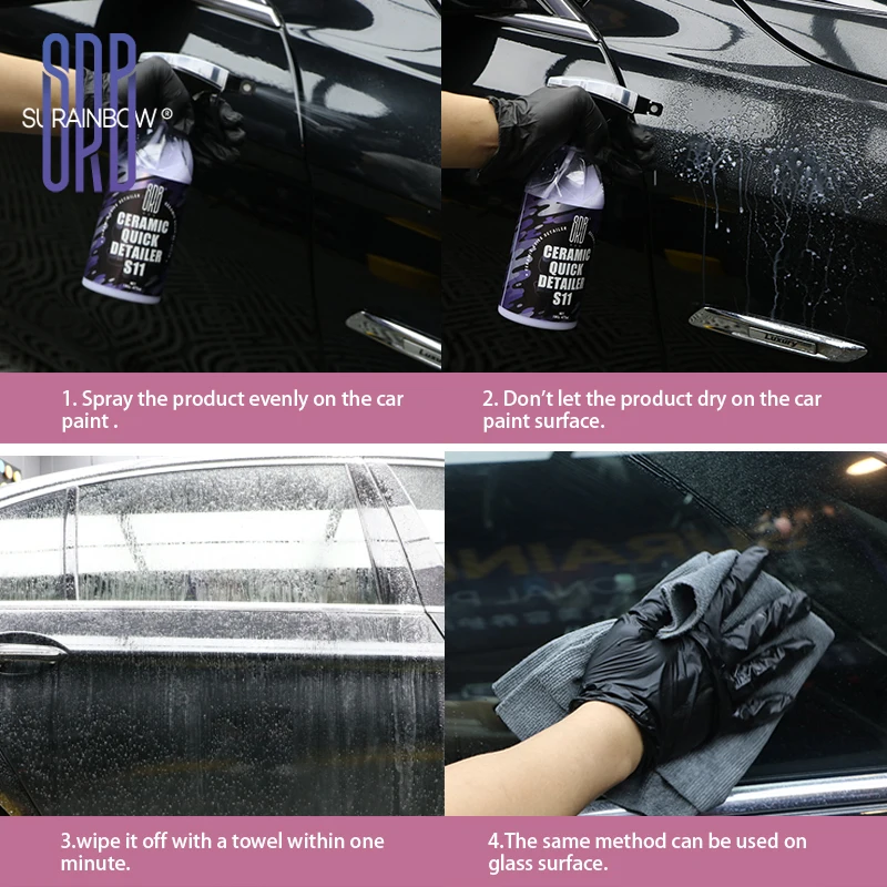 3 in 1 High Protection Quick Ceramic Coating Nano Spray Car Coating Wax Polishing Spray Plastic Refresh Fast Fine Scratch Repair