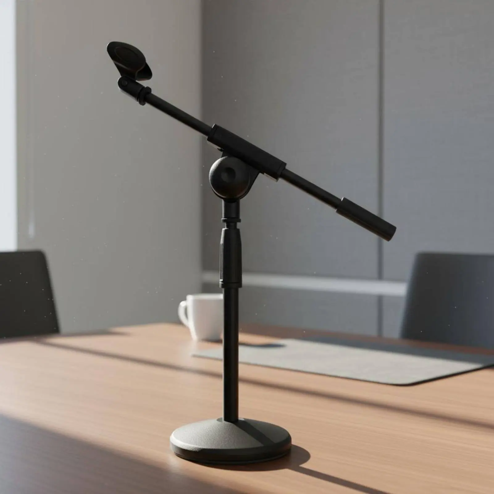 Adjustable Desktop Mic Stand Heavy Duty Metal Desktop Mic Stand Audio Accessory 360 Degree Rotation for Conference