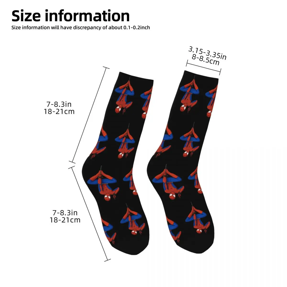 Skarpetki Spider Man Merch śliczne długie skarpetki antypoślizgowe