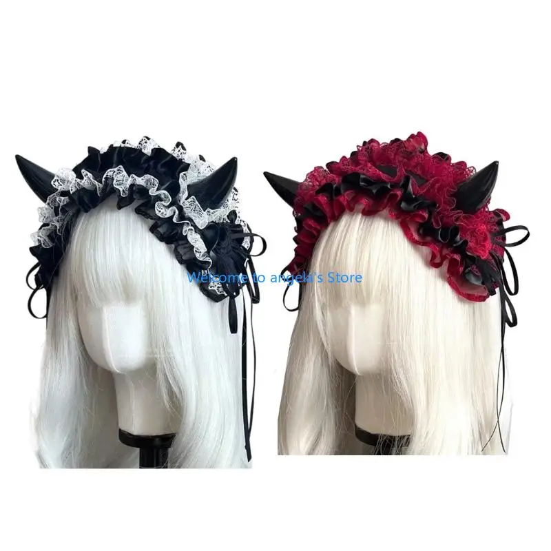 X4YC Recyclable Devil Horn Hat Flexible Plan Comfort Suitable Theme Parties
