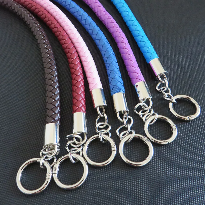 2Pcs 30-60cm Leather Bags Handles Shoulder Strap DIY Replace Handbag Straps Braid PU Rope Fashion Woman Bag Hardware Accessories
