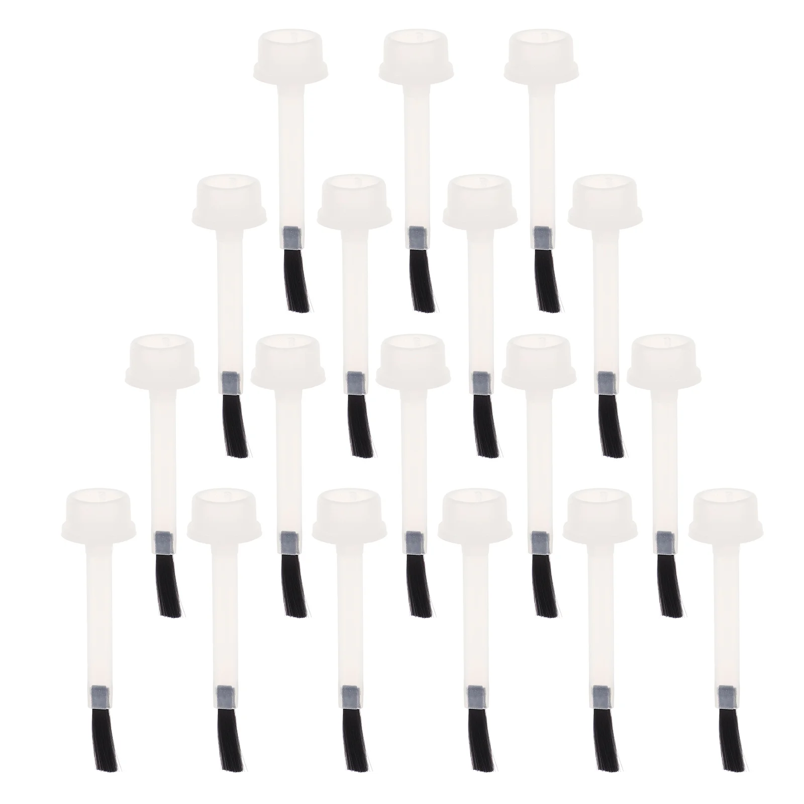 20本入りミニネイルアートブラシセット 11mmナイロン毛 ジェルネイル グリッター塗布用 簡単洗浄 アルコール対応 DIYマニキュア ポータブル