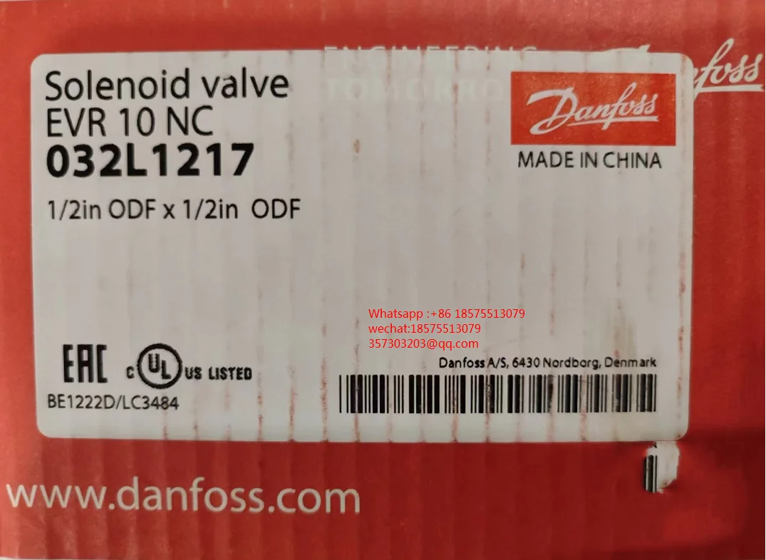 

Danfoss EVR 10NC 032L1217 032L1214 Solenoid Valve EVR10 032L1217 / 032L1214