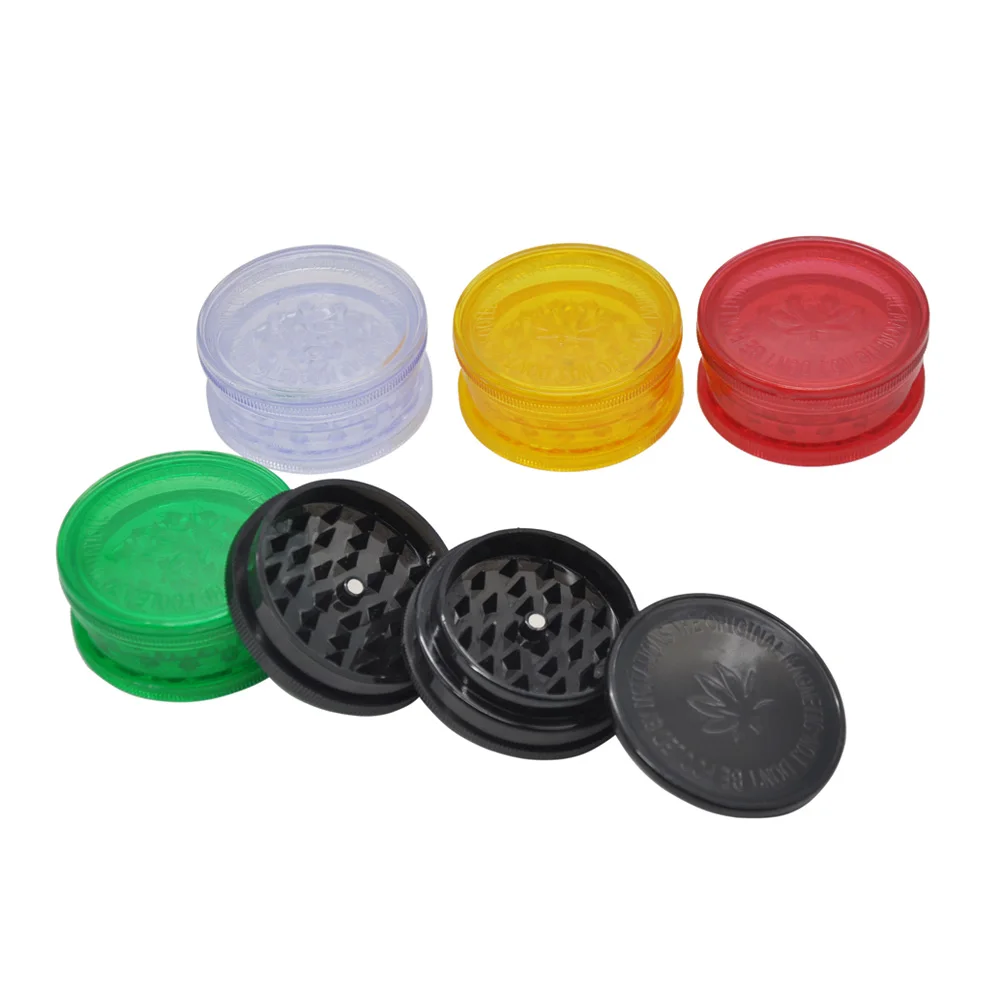 

3 Layers 60mm Plastic Herb Herb Spice Crusher Hand Miller accesorios para fumar Molinillo de