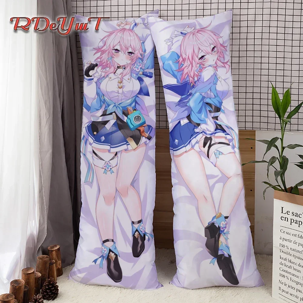 Anime Dakimakura Game Honkai Star Rail March 7th Hugging Body Pillow Cover 2-Sides Printed DIY Pillowcases Home Bedding 6 Sizes