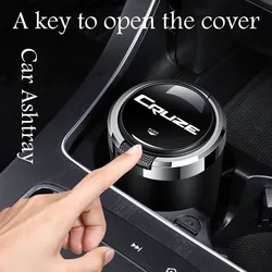 Multifunctional car ashtray with blue LED light metal liner Cigar Cup for Chevrolet Cruze Aveo Sedan car interior accessories