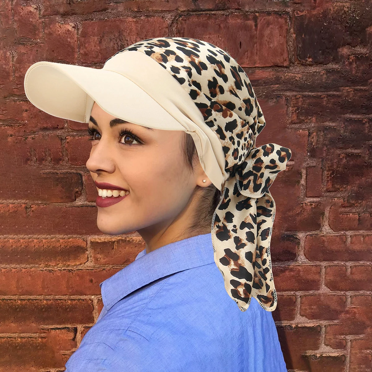 لينة تمتد أنيقة عمامة القبعات مع حافة النساء طباعة الحجاب قبعات البيسبول أشرطة رأس موضة السيدات المسلمات الحجاب