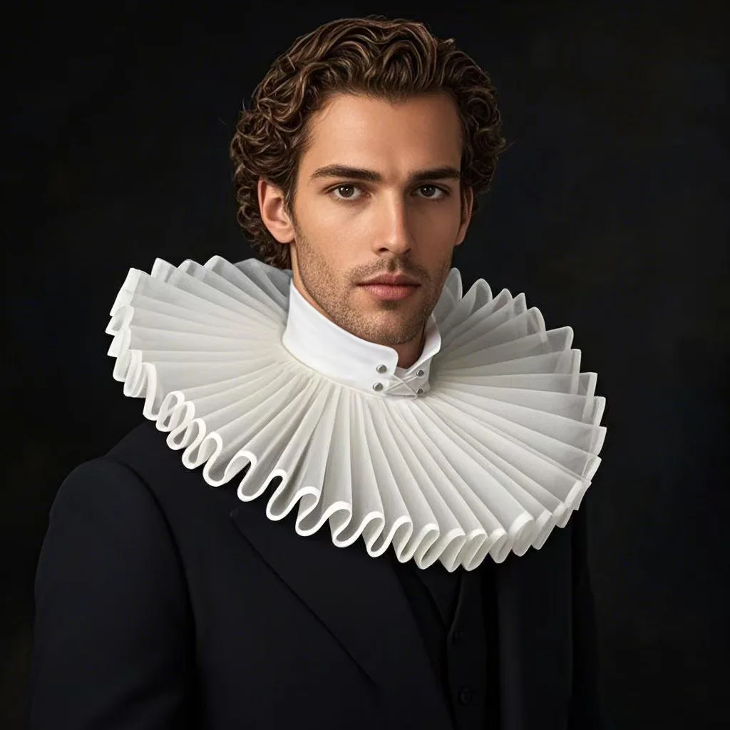Shakespeare Laf Collar Medieval Retro Court Wheel-shaped Wrinkle Collar Art Fake Collar
