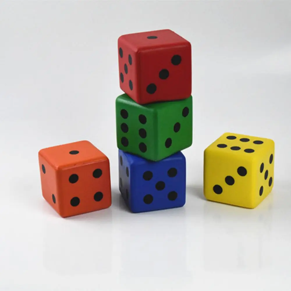 Creative 8cm Table Games Accessory Enlightenment Toy PU Sponge Dice Early Education Dices