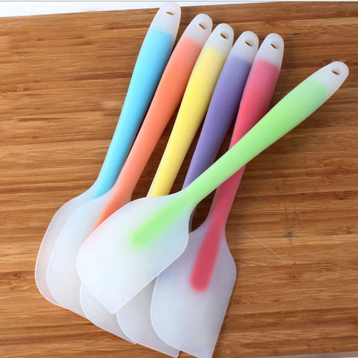 

3 Pcs Silicone Spatula Set Heat Resistant Baking Tools Translucent Scrapers Flexible Kitchen Utensils Safe Non Scratch