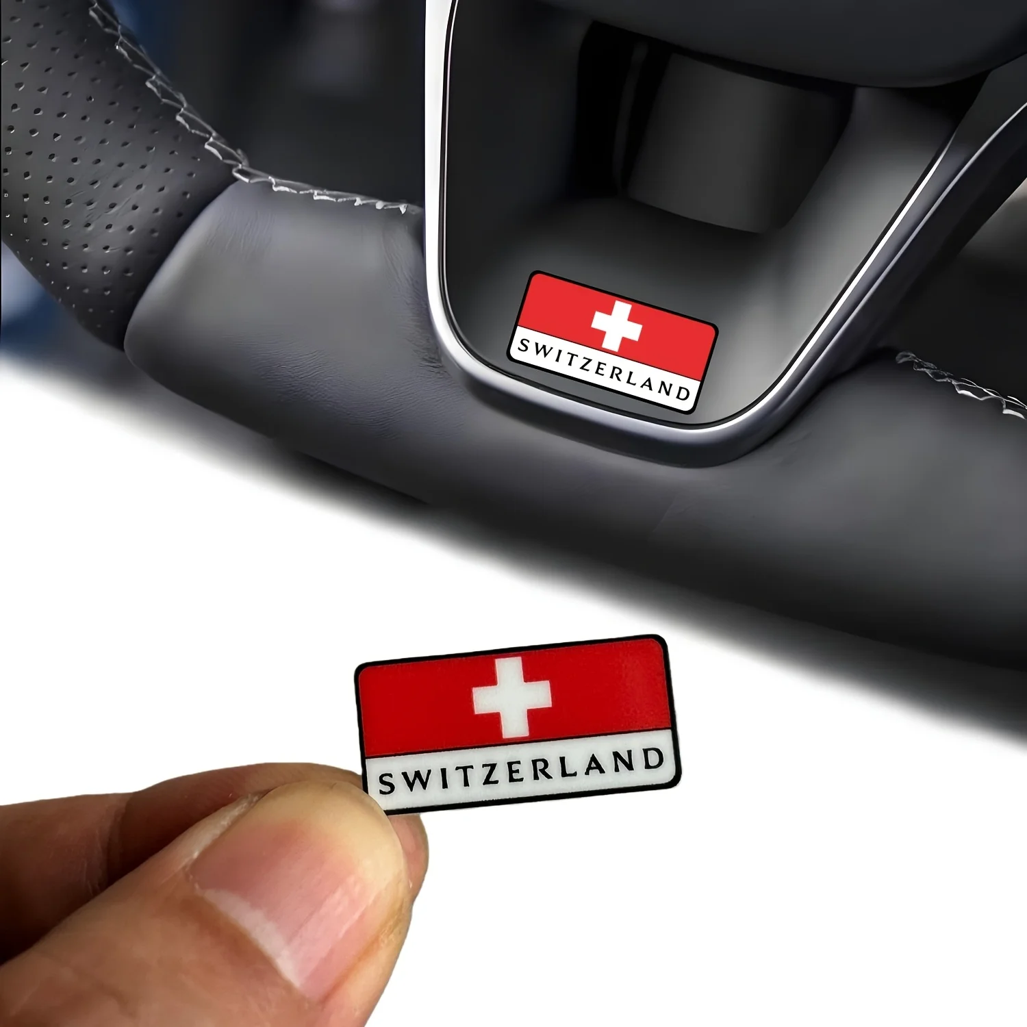 

5 значков в стиле швейцарского флага | Автомобильные наклейки для всех типов транспортных средств, изготовленные из ПВХ.