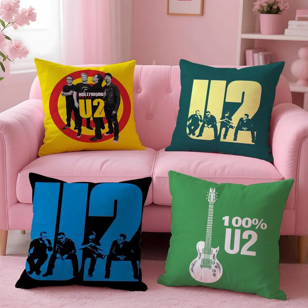 classic U2 Cushion Cover Cushion Cover Set 4Pcs 50x50 45x45 40x40 Pillowcase Decorative Sofa Home Decor