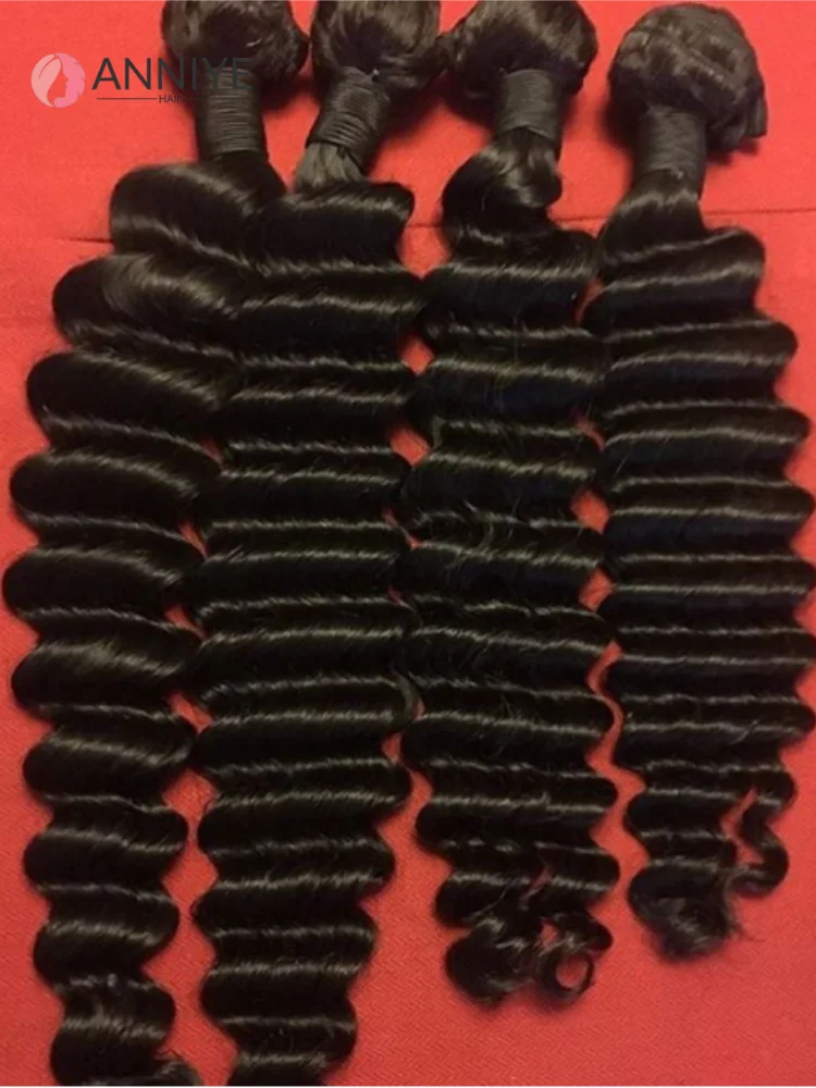 

Indian Deep Wave Human Hair Bundles Unprocessed Raw Virgin Weave Curly Wave Human Hair Extensions Natural Color 30Inch Wholesale