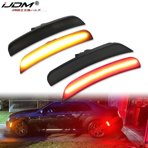 IJDM-luz de posición del guardabarros lateral del parachoques delantero/trasero del coche, luz de estacionamiento, luces de señal de giro ámbar delantera, Chrysler para 2015, 2021, 12V, 300