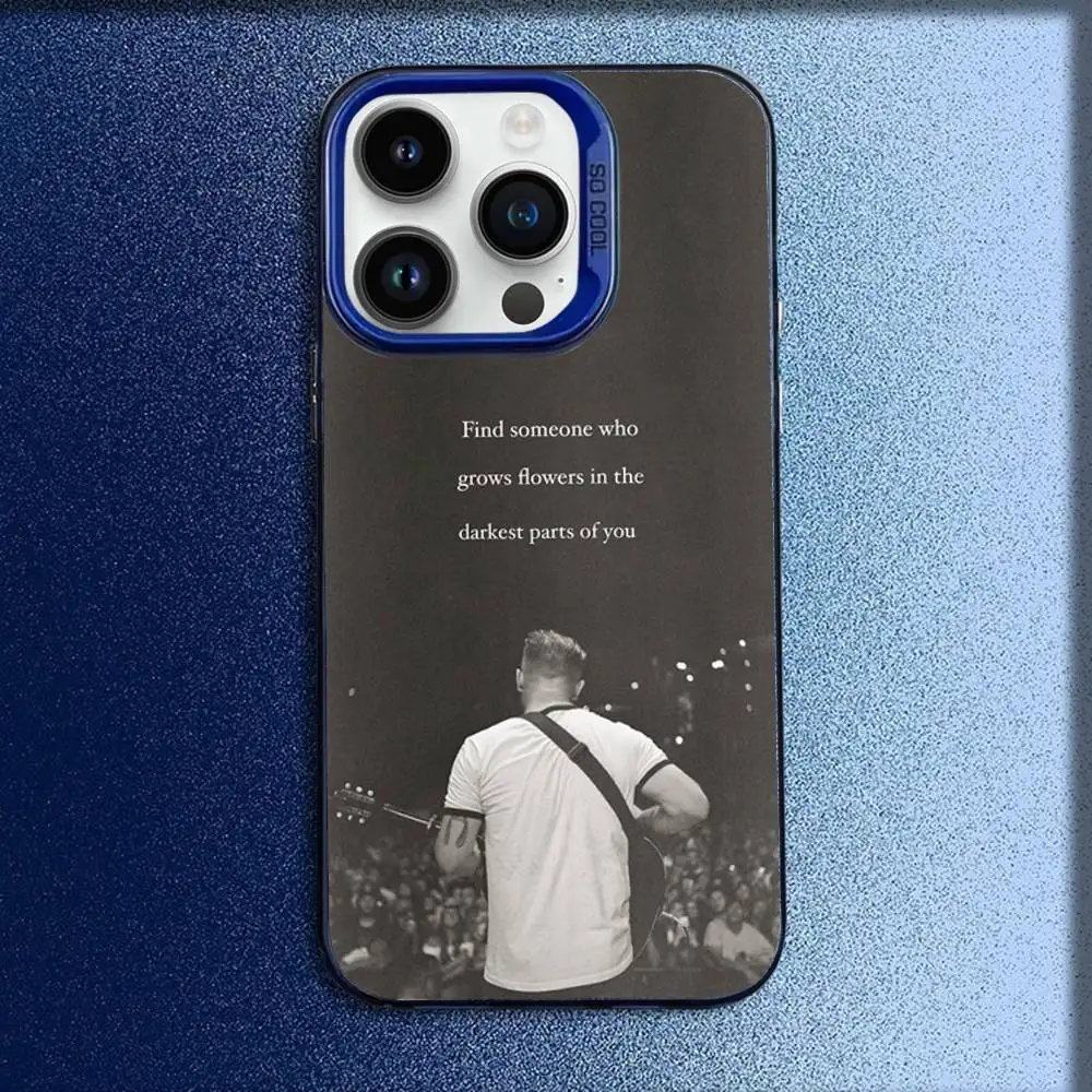 حافظة هاتف Singer Z-Zach Bryan لهاتف iPhone 16,15,14,13,12,11,Mini,Pro,E,MAX غطاء مقاوم للصدمات باللون الأزرق غير اللامع