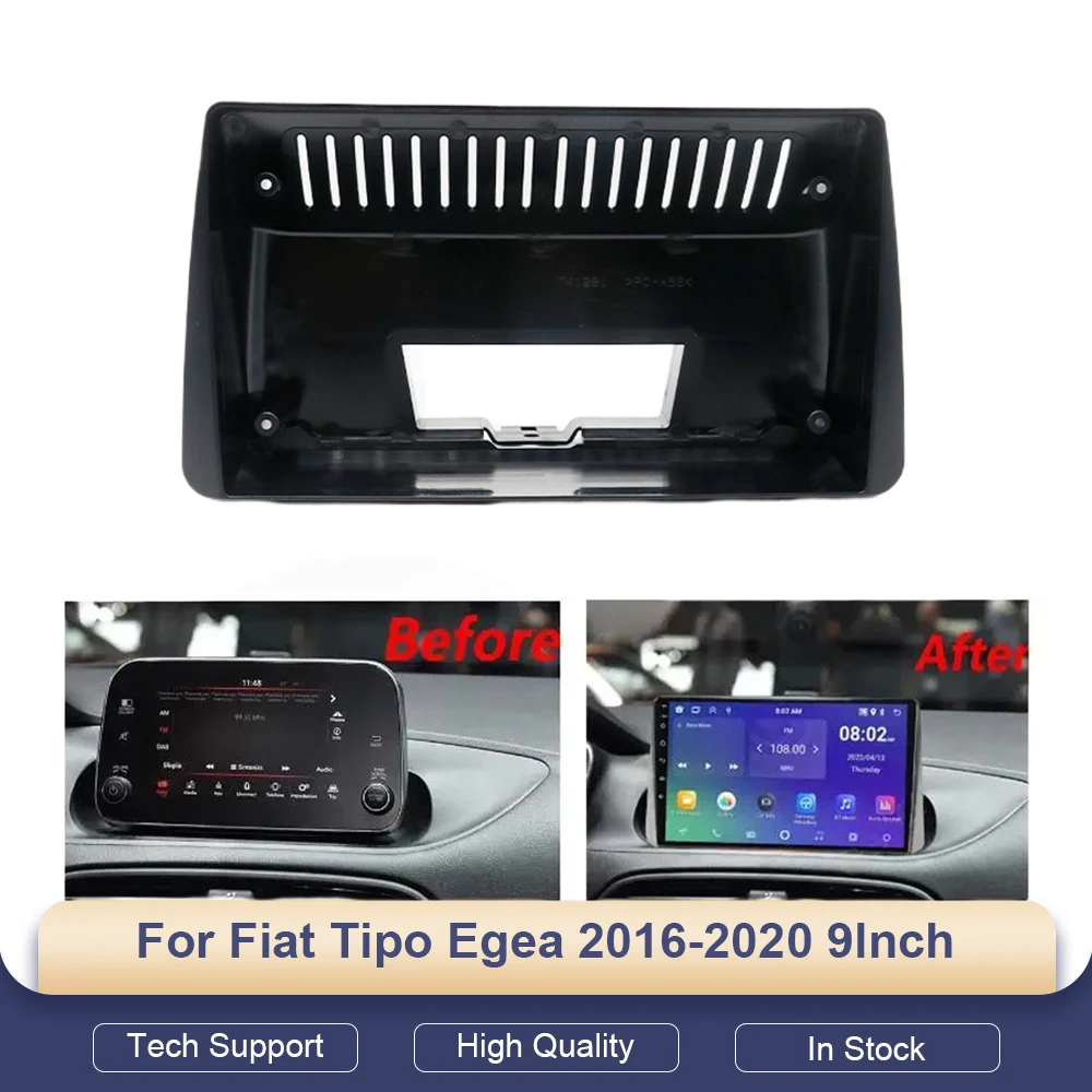 

9 Inch Car Frame Fascia Adapter CANBUS Box Decoder for Fiat Tipo Egea 2016-2020 Android Radio Dash Fitting Panel Kit