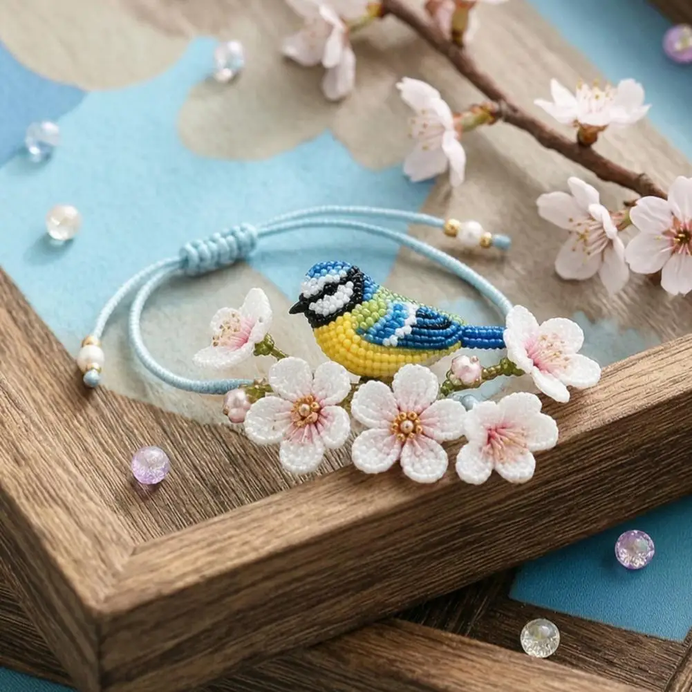 Unique Handmade Birthday Present Diy Beaded Bracelet Making Kit 3d Beaded Hummingbird Butterfly Craft Set for Crafters