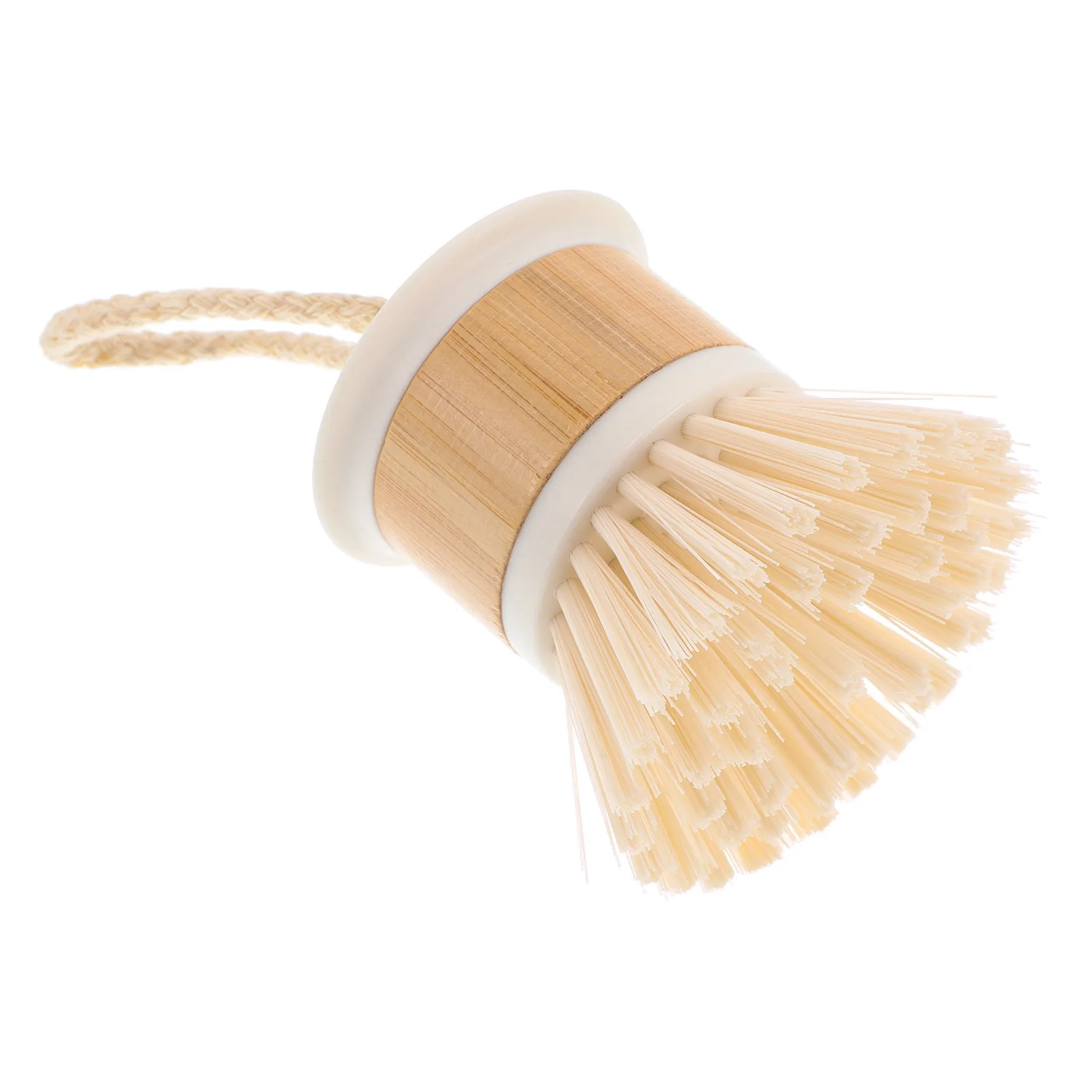 

1pcs Dish Brush Bamboo Wood Kitchen Tool Dense Bristles Design Hanging Oven Fryer Baking Pan Scrubber Vegetable Palm Pot