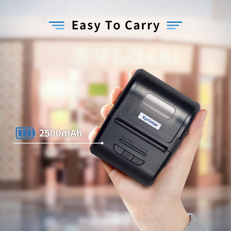Portable Thermal Receipt Printer Mini Impresora Portatil 2Inch Portable Shipping Label Printer with Dual Duties Xprinter XP-P210