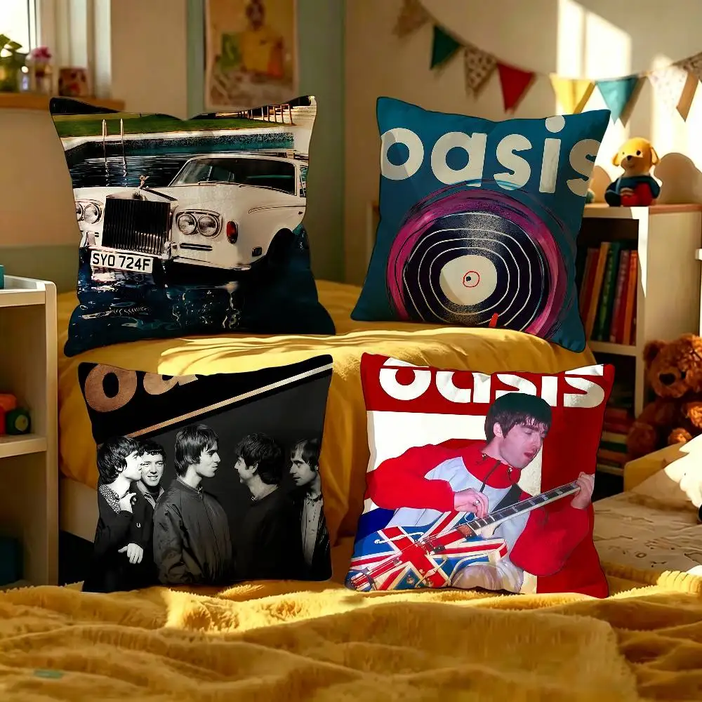 Music Rock O-Oasis Band Cushion Cover Polyester Sofa Cushions Decorative Throw Pillows Home Decoration Pillowcover