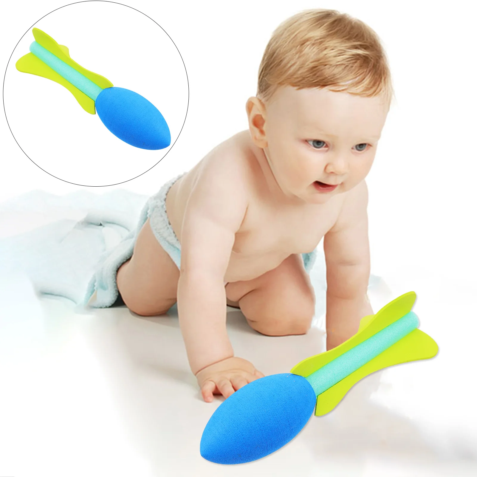 1pc Soft Educational Rocket Lightweight Flying Throwing Outdoor Indoor Play Launcher For Kids Children Casual Fun Party Favors