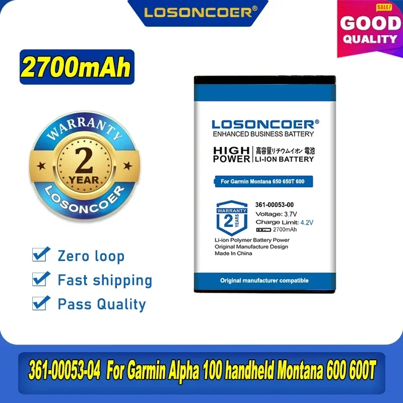 010-11654-03 361-00053-00 For GARMIN Montana 680t 650t 610t 600t aera 660 Alpha 100 200i Atemos 100 Handheld GPS Battery