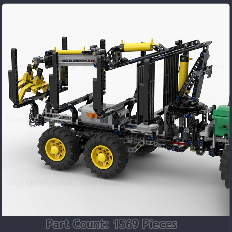 City Construction Vehicle MOC Building Blocks 6x6 Forwarder Tractor Loader Motor Technology Bricks DIY Assembly Truck Toys Gifts