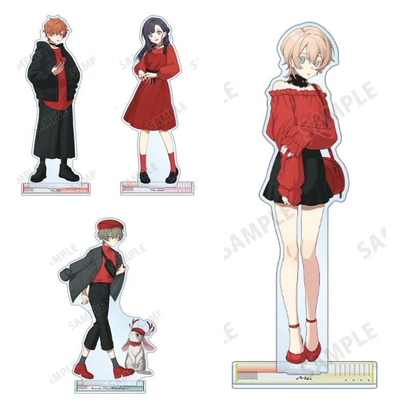 15CM Game MILGRAM Acrylic Stand Doll Anime Amane Shidou Es Haruka Yuno Mikoto Mahiru Kazui Figure Model Plate Cosplay Gift