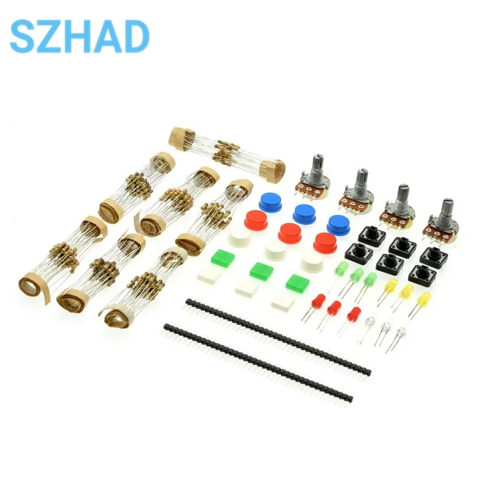 Electronic Component Kit Universal Parts Package No. 1 Includes Common Resistance LED Potentiometer Component Kit