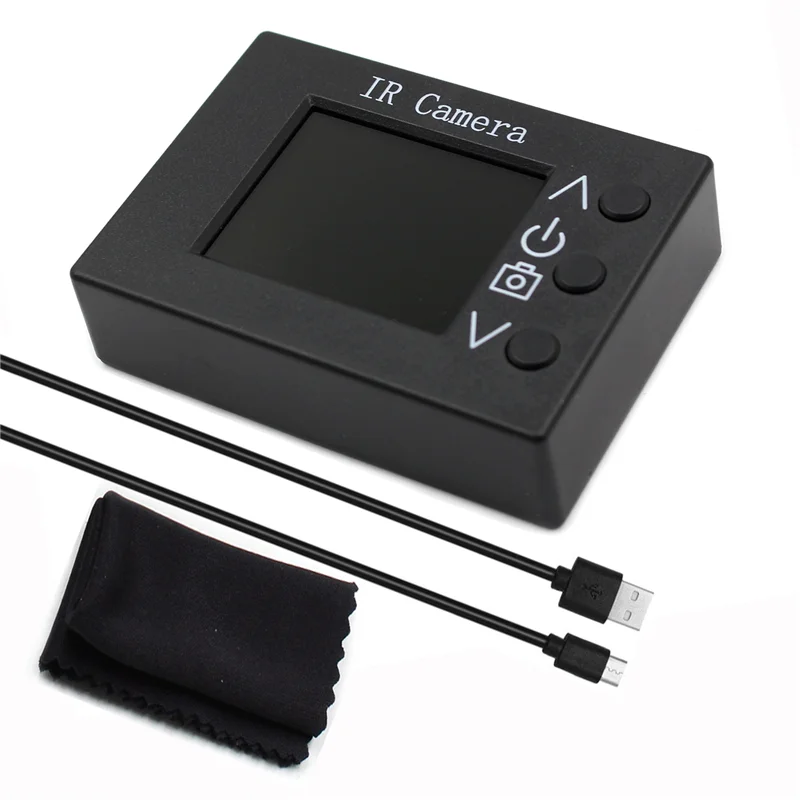 MLX90640 Infrared Temperature Sensor Simple Thermal Imager 1.8Inch LCD Screen Handheld IR Thermograph Camera Black Plastic 1 Set