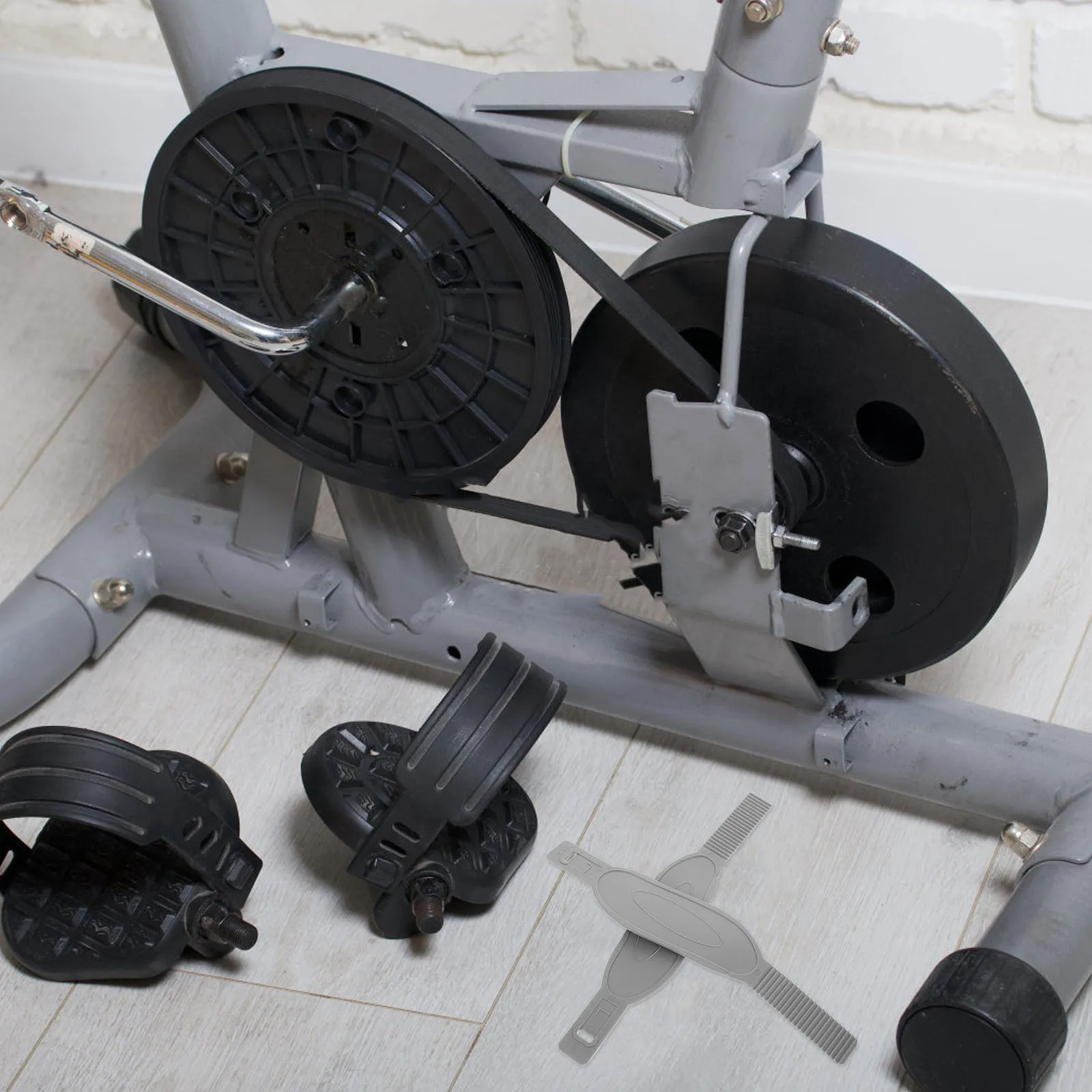 قطعتان من أشرطة الدواسة القابلة للتعديل لدراجات التمرين، تصميم مرن، مادة PP متينة للتدريبات المريحة وركوب الدراجات #5