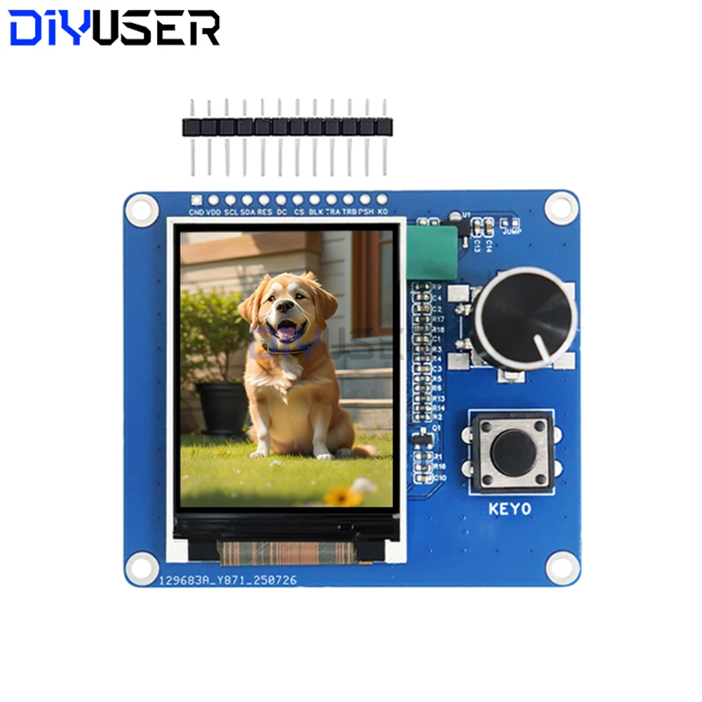 شاشة TFT LCD 2.0 بوصة مع جهاز تشفير دوار EC11 IIC SPI واجهة لمشاريع Arduino ESP32 Raspberry Pi DIY