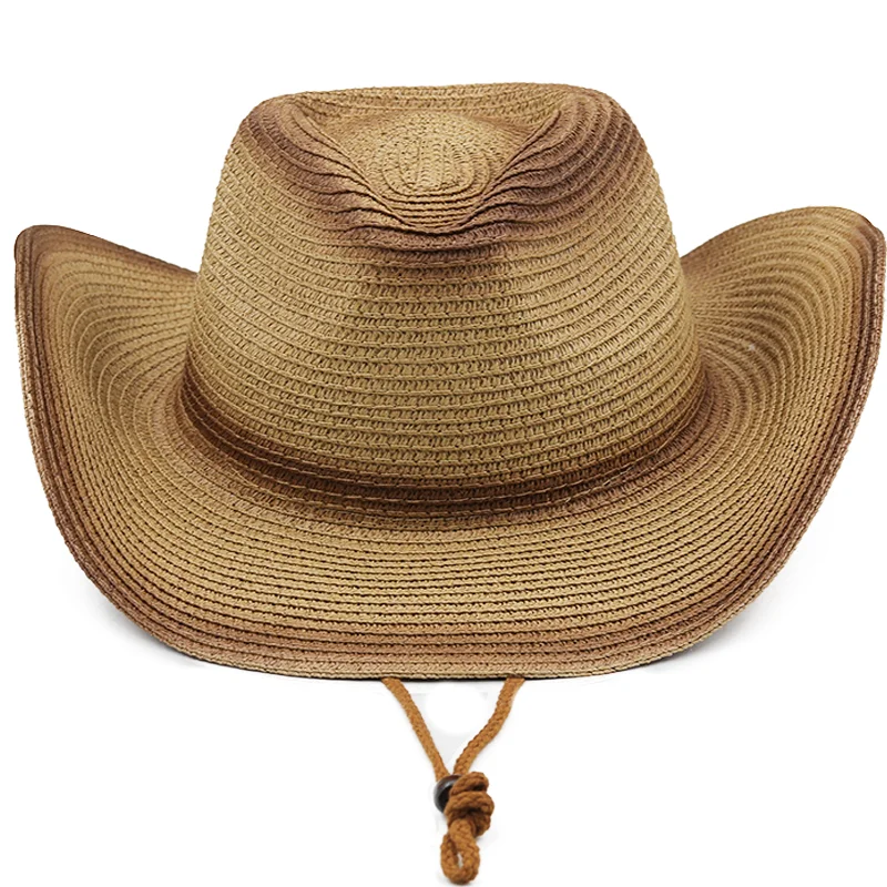 New Western Cowboy Hat Men Panama Outdoor Summer Beach Cap Women Sombrero Vaquero Hombre Chapeu Wide brim Men's Straw Sun Hat