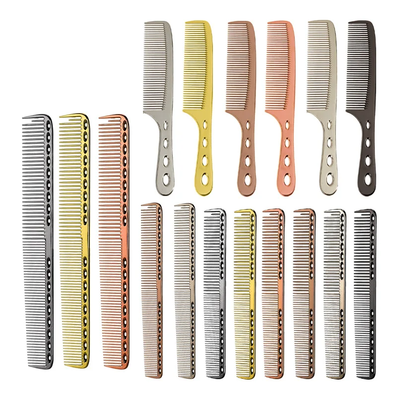 Space Aluminuml Hair Comb Pro Hairdressing Combs Hair Cutting Dying Hair Brush Barber Tools Salon Accessaries