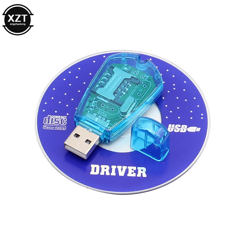 

NEWEST Portable Blue USB SIM Card Reader/Writer/Copy/Cloner/Backup Kit SIM Card Reader GSM CDMA Cellphone SMS Backup