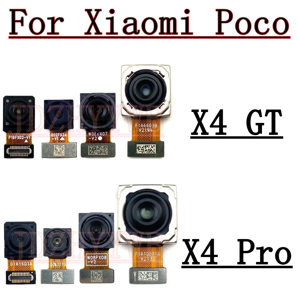 الكاميرا الأمامية الخلفية لشاومي Mi Poco X4 Pro 5G Poco X4 GT عرض واسع الظهر التي تواجه وحدة الكاميرا الرئيسية قطع غيار الكابلات المرنة