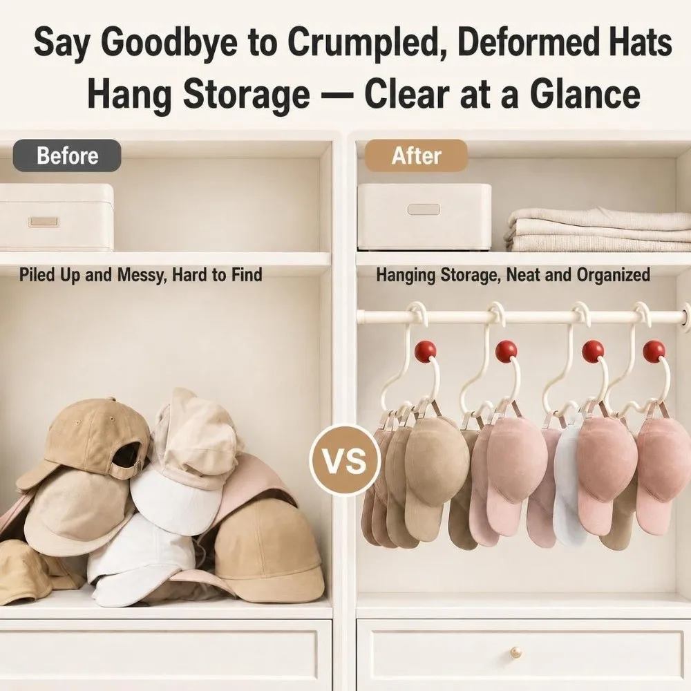 Iron Hat Hook Bra Organizers Non-marking Hat Storage Hook Dopamine Non-slip Baseball Cap Holder for Hats Belts Scarves