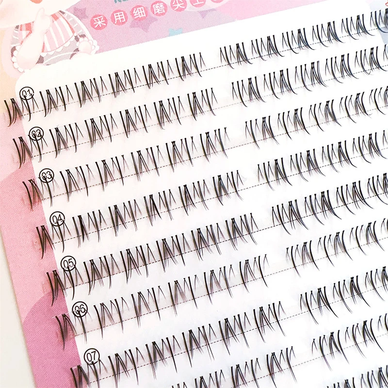 Cílios inferiores de aparência natural segmentados único estilo cômico extensão de cílios ferramenta de maquiagem para maquiagem de olhos aprimorada