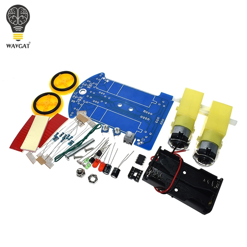D2-1 DIY Kit Intelligent Tracking Line Smart Car Kit TT Motor Electronic DIY Kit Smart Patrol Automobile Parts DIY Electronic