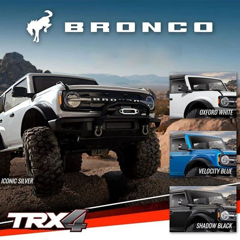 

Traxxas Trx4 Ford Wrangler Bronco с дистанционным управлением, радиоуправляемый автомобиль, внедорожный альпинистский автомобиль с передним и задним замком дифференциала, модель