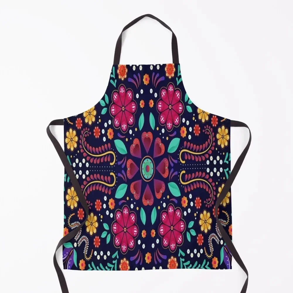 

Otomi Embroidery Apron household woman Cooking work ladies Women's Kitchen Apron