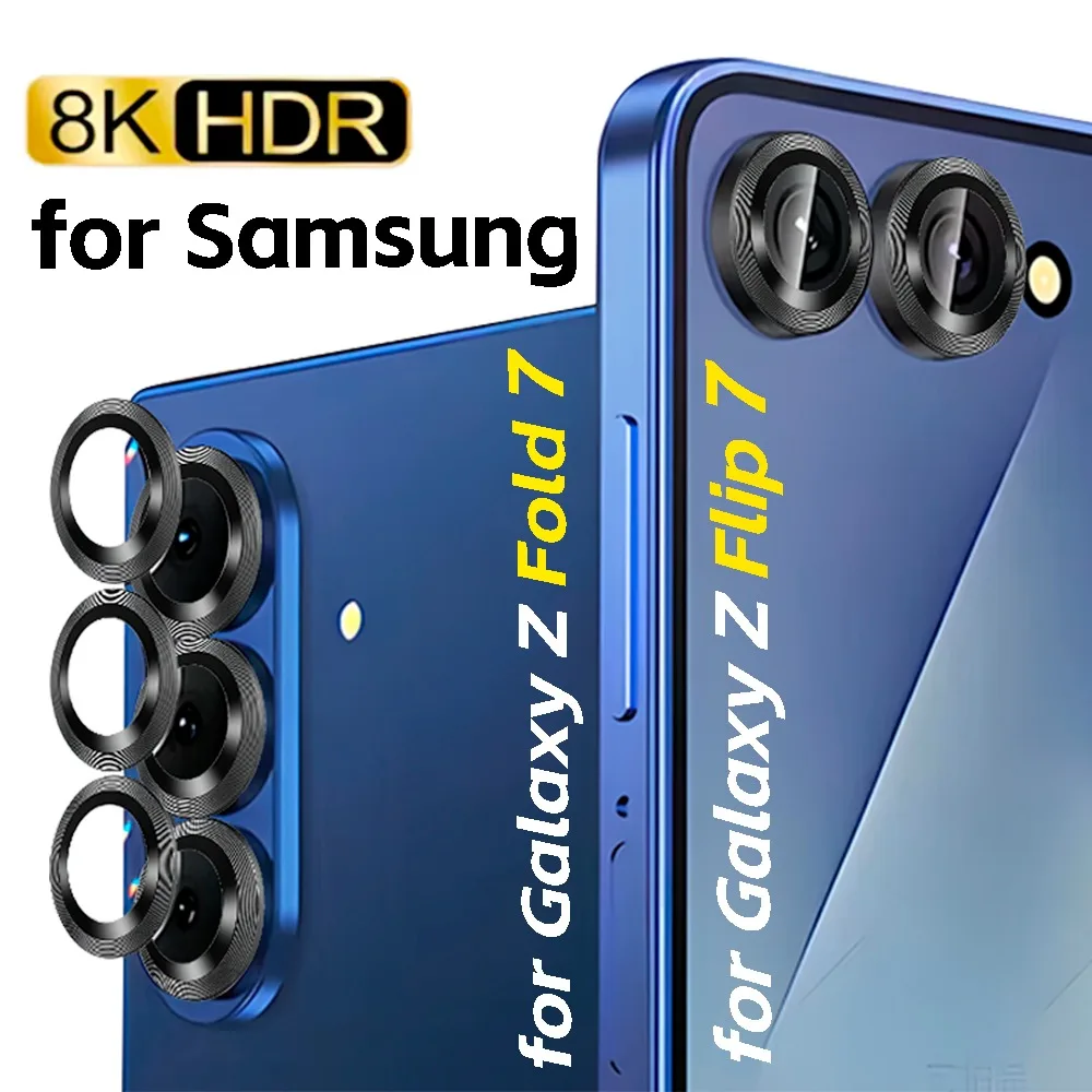 

For Samsung Galaxy Z Flip 7/Fold 7 Tempered Glass Camera Lens Protector HD Clear Anti-Scratch Lens Film Cap for Galaxy Z Fold 7