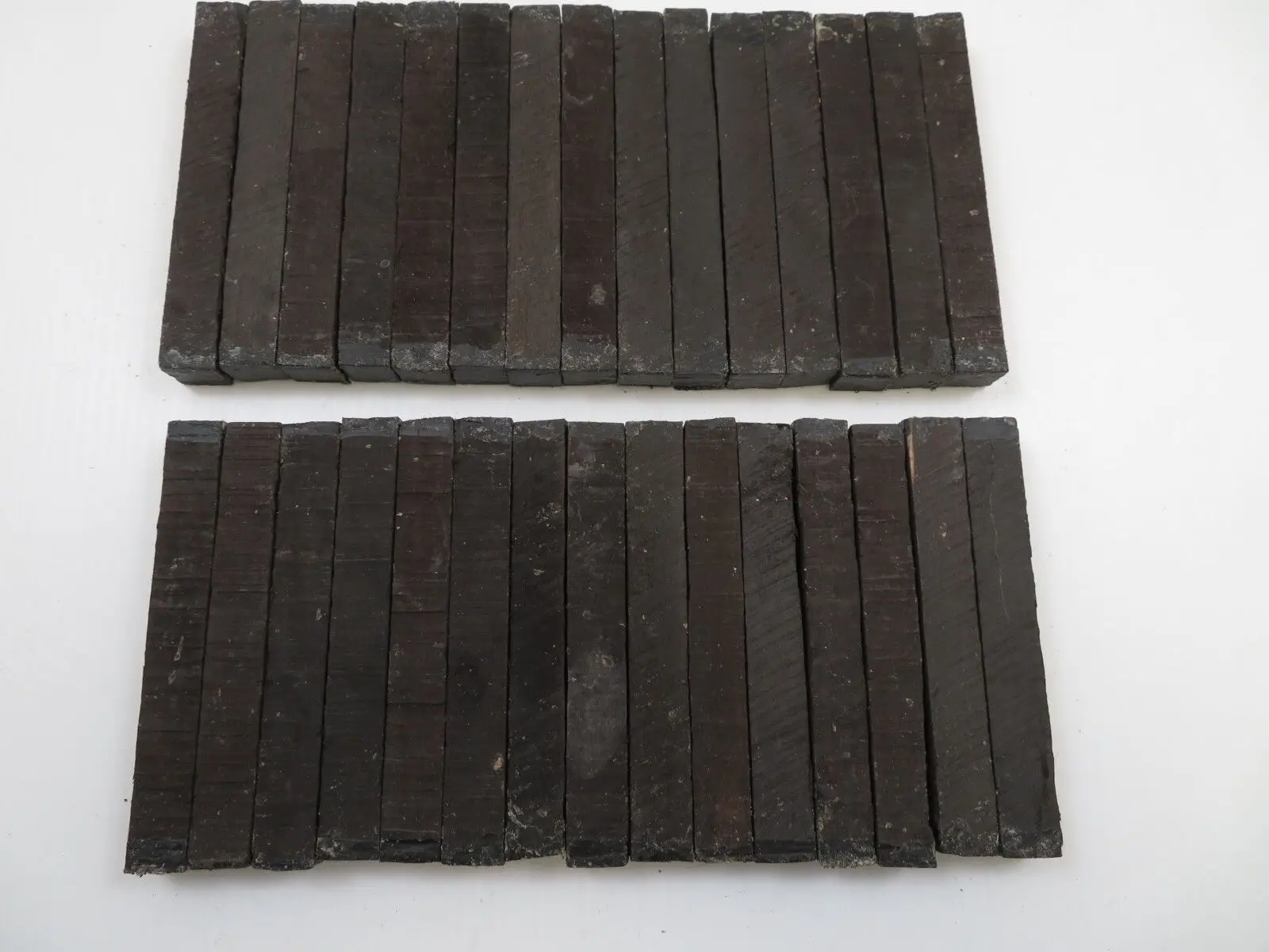 (60) LOT OF 60, BLACK EBONY PEN BLANKS WOOD TURNING SQUARE 3/4 x 3/4