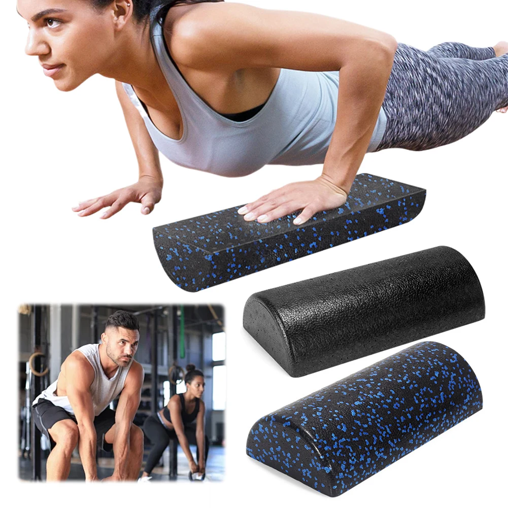 Half-Round Yoga Roller Massage Roller High Density Semi-Circular Foam Roller 30cm Back Stretcher Multi-Function for Home Gym