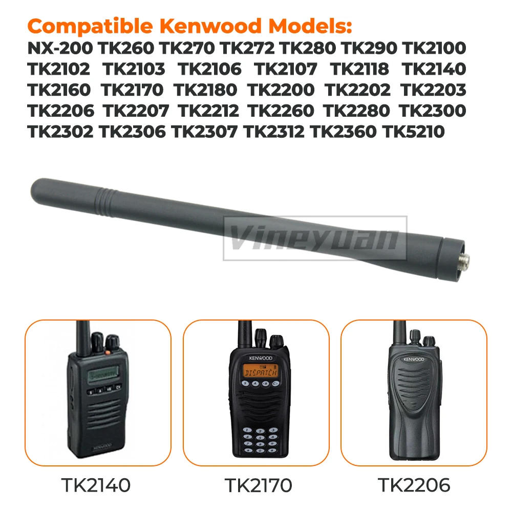 KRA-26 de banda superior para Radio portátil, antena helicoidal VHF de 136-174 MHz para Kenwood TK260 TK2100 TK2140 TK2160 TK2170, KRA-27