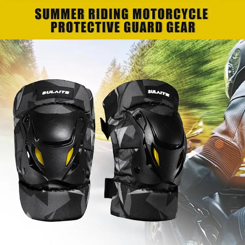 Summer Riding Knee Elbow Pad For Motorcycle Adjustable Armor Protector Gear Long Leg Sleeve Guard Pads For Running Hike Cycling