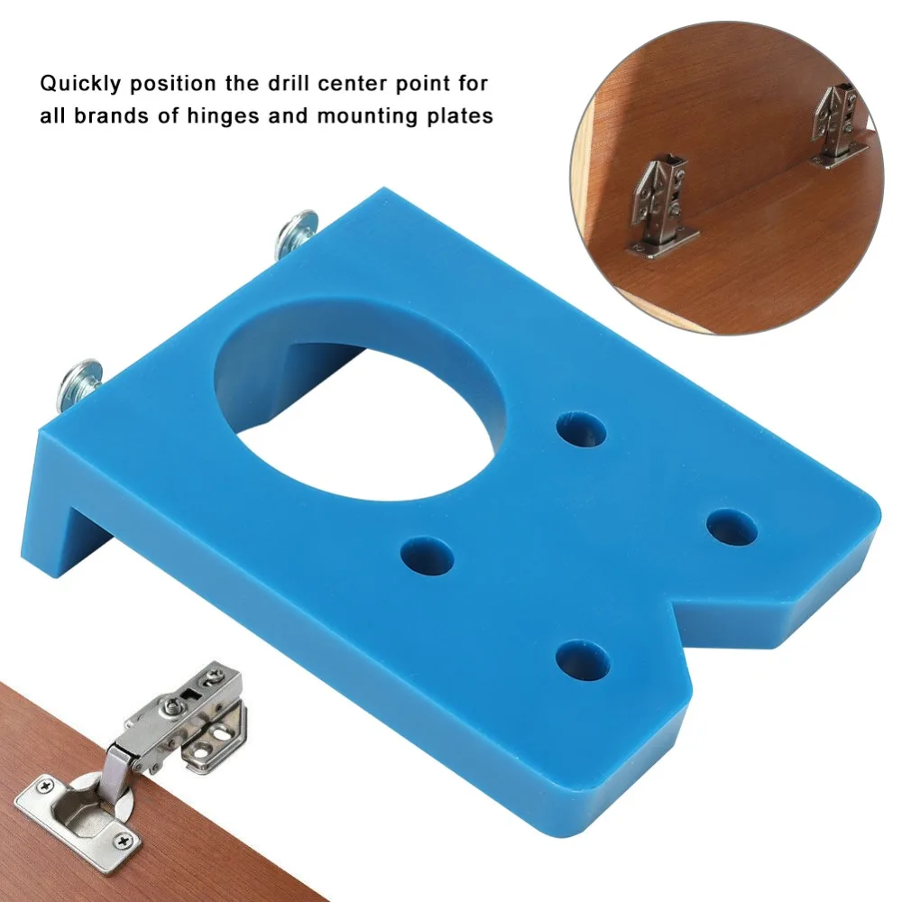 35mm Diameter Concealed Hinge Jig Door Panel Template Carpentry Drilling Drilling Door Locator Installation Aid Clamp Kit