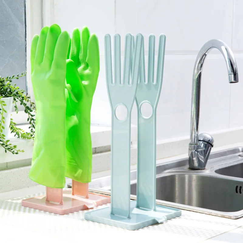 

Plastic housework gloves drying rack, drain rack, rag storage rack, kitchen countertop with drain tray, kitchen utensils hanger